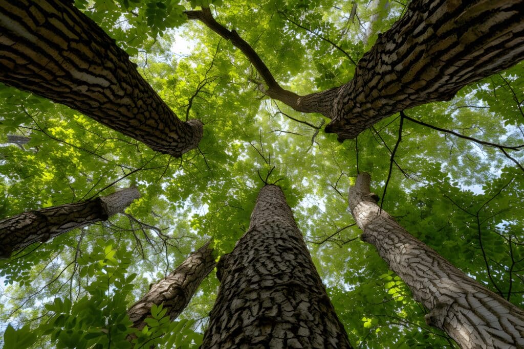 Arbres vus du tronc