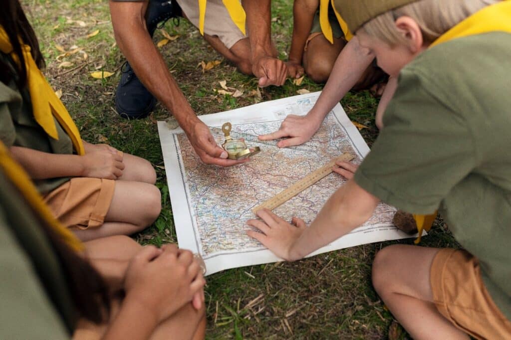 Suivre une direction sur une carte