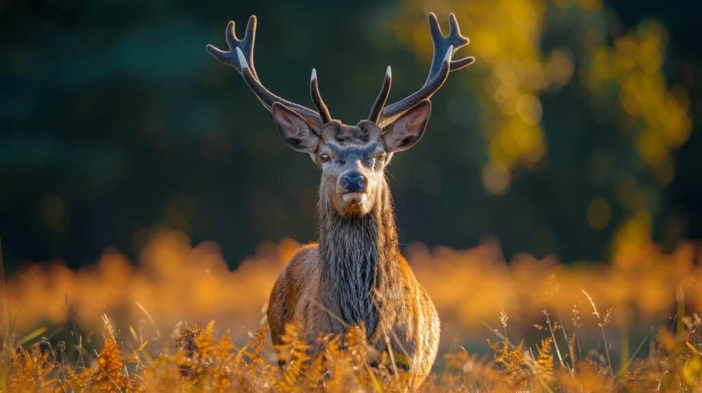 Cerf avec des bois.