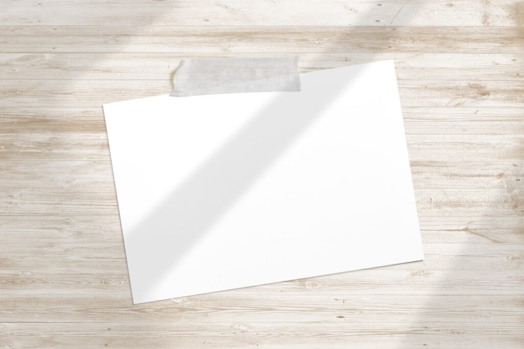Feuille de papier blanche
