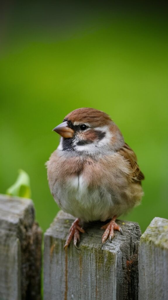 Un oiseau sur une clôture.