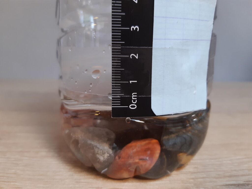 Pluviomètre au niveau 0.