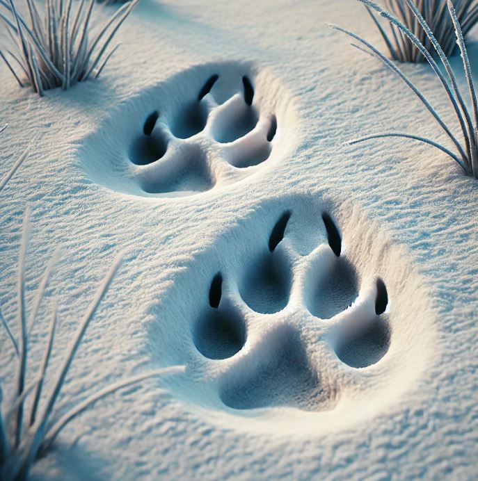 Empreinte animaux dans la neige