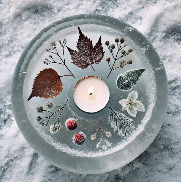 Lanterne de glace nature