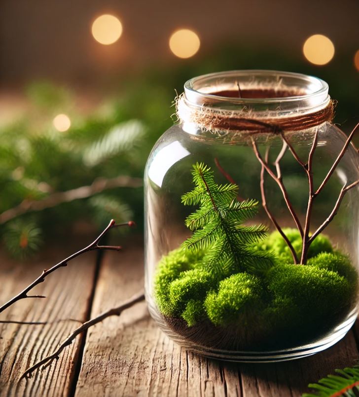 Création d'un terrarium de Noël étape 2 : les petites branches