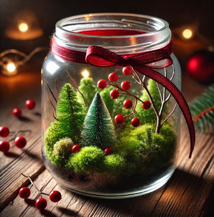 Terrarium de Noël terminé