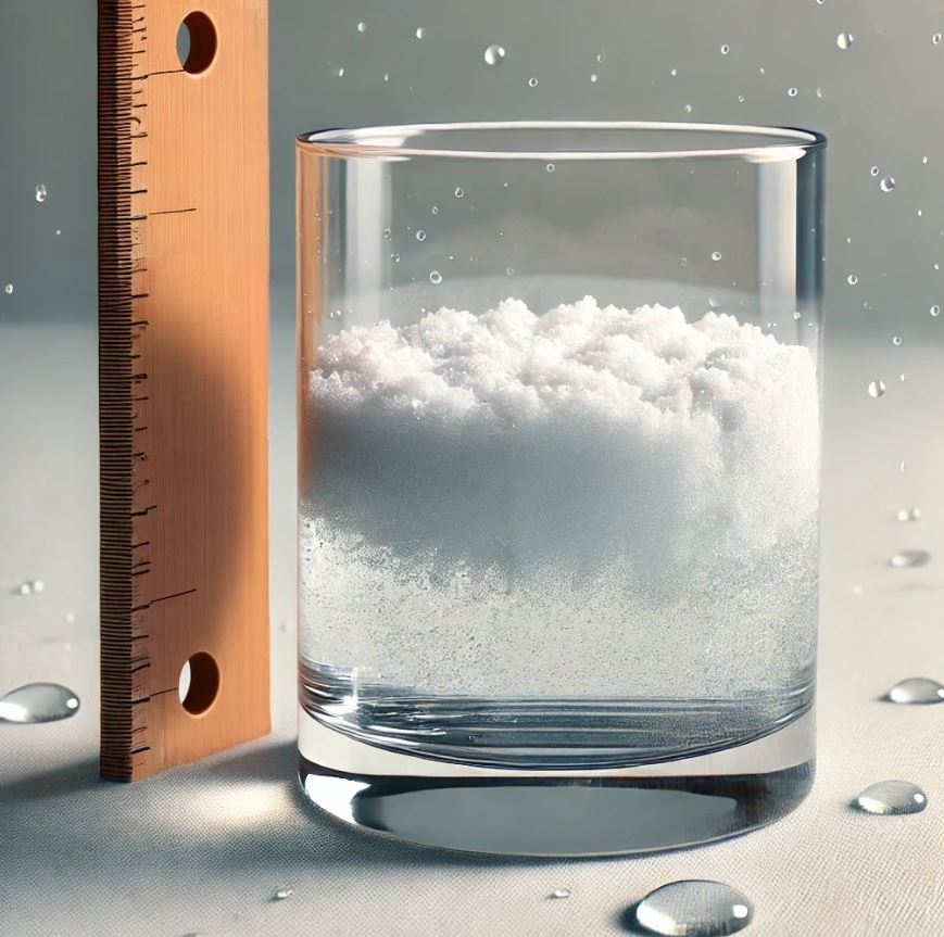 Activité de transformation de la neige en eau dans un récipient
