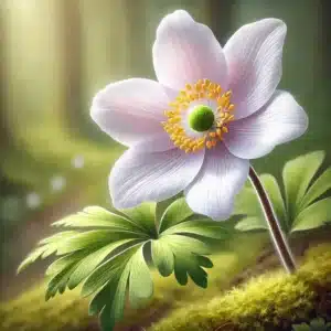 Une Anémone sylvie Anemone nemorosa