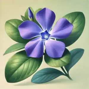 Une fleur Pervenche Vinca minor